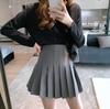 150 Minifalda Plisada Jk Skinny para Mujer Falda Cintura Alta Tipo A Xs Alto Sentido del Diseño Traje de Nicho Otoño