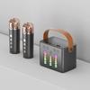 Altavoz Bluetooth inalámbrico Q2 familia KTV faro colorido micrófono dual karaoke micrófono de audio lámpara de mesa máquina todo en uno