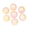 Novas Miçangas Redondas Rachadas Bicolores Céu Estrelado Meio Furo Acrílico para Prendedor de Cabelo Acessórios de Joias DIY Materiais Atacado