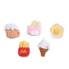 Mini papas fritas tejidas comida de juego caricatura DIY pegamento de crema resina accesorios pequeños hebilla de zapato con agujero material para joyería bolsa