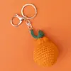 Llavero de Lana Tejido a Mano Fruta Uva Caqui Aguacate Colgante de Bolso Joyería Regalo