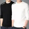 Nueva colección primavera y otoño 2026: Camisetas de manga larga para hombre, sudaderas y tops lisos de cuello redondo - versátiles y modernos