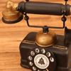 Telefone antigo retrô nostálgico modelo fixo enfeites pequenos antigos decorações de casa para armário de TV adereços de câmera