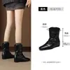 Botines con punta fina August Lion que aumentan la altura para mujer, nueva colección de otoño 2026, elegantes y con estilo, botines tipo Martin color café