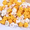 Simulação pipoca diy brinco acessórios material micro paisagem foto adereços resina comida jogar pipoca acessórios