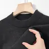 Suéter grueso de otoño e invierno para hombre, jersey de punto casual de cuello medio alto, suéter de moda para hombres jóvenes y de mediana edad