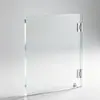 Box de chuveiro com porta de vidro transparente em acrílico, separação seco e molhado, divisória de vidro sem moldura de canto para hotel