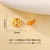 Plata 925 Chapada en Oro Nuevo Estilo Chino Cuentas Espaciadoras de Monedas de Cobre Accesorios para Joyería DIY para Pulseras y Collares