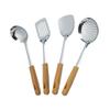 Juego de cuchara espátula de acero inoxidable 201 utensilios de cocina menaje de cocina para el hogar traje resistente a altas temperaturas suministros para hotel juego completo