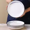 Venta Directa de Fábrica Plato Especial para Pescado al Vapor Rectangular Vajilla Cerámica de Lujo Ligero para Casa Juego de Vajilla para Inauguración de Casa