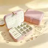 Caja de joyería larga de cuero personalizada para fábricas de comercio exterior, caja de embalaje para pendientes, collares y accesorios para el cabello, se puede imprimir con logotipo