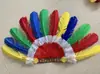 Decoración Salvaje de Halloween Fiesta Cosplay Tocado Pluma India Colorido Jefe Pluma Indígena