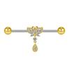 Gaibei aretes diarios casuales transfronterizos europeos y americanos con forma de corazón, aretes largos de varilla, lindos aretes de gatito, piercing para la uña del cartílago