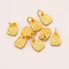 Accesorios Chapados en Oro que Conservan el Color Joyería DIY Colgante de Carácter de Fortuna Dorado Antiguo Cuerda para Pulsera Tejido Materiales para Colgantes