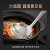 Cuchara sopera grande de acero inoxidable con patrón martillado tipo hielo roto, cuenco profundo para servir sopa, cuchara para hot pot de cocina doméstica, cucharón sopero grande, cuchara de cabeza grande