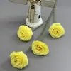 Flor Artificial Rosa Burbuja de 4 Cabezas de Tallo Cruzado para Arreglo de Escena, Decoración Realista de Alta Gama, Flor de Boda, Flor de Rosa