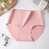 Roupa íntima de algodão para mães de meia-idade, antibacteriana, cintura alta, plus size, shorts respiráveis para mulheres de meia-idade e idosas
