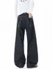 Muxi Ropa Estilo Old Money Americano Versátil Retro Corte Holgado Color Denim Original Jeans para Hombre Moda Calle Pierna Recta