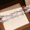 Pulsera Abierta Sencilla y Elegante de Flor de Zirconia, Pulsera Versátil de Moda para el Trabajo, Joyería al por Mayor de Lujo Ligero de Alta Gama para Mujeres