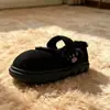 Nuevos Zapatos de Algodón de Invierno para Mujer, Velcro Lindo de Garra de Gato, Cómodos, Cálidos, Suaves y de Felpa, Zapatos de Algodón para el Hogar y el Exterior