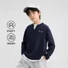 Ropa para Niños Zuoxi Camiseta de Manga Larga para Niños con Diseño Falso de Dos Piezas, Ropa de Otoño para Niños Nuevo Modelo 2026, Sudadera de Waffle para Niños