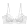 Lencería Sexy Transparente Transfronteriza para Mujer, Sujetador Minimizer de Verano para Busto Grande, Estilo Delgado con Elevación y Realce, Sujetador Transpirable de Encaje Hueco