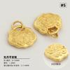 Plata Esterlina S925 Chapada en Oro Fruta Luna Sol Cinturón Círculo Abalorios Separados Colgante Paz y Alegría Cosa Buena Cacahuate Joyería DIY
