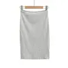 Conjunto de três peças estilo francês: camiseta de manga longa com cardigã de desejo puro + top tipo camisola + saia evasê de cintura alta elástica