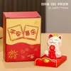 Suporte de Celular Gato da Sorte Desenho Animado, Suporte para Tablet e Celular Gatinho Estilo Chinês, Pequeno Ornamento Atrai Fortuna, Presente de Feriado