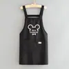 Delantal de cocina ultradelgado de verano para cocinar, uso doméstico, delantal de dopamina, ropa de trabajo para comedor y oficina, agradable para la piel, transpirable, con texto impreso