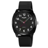 Reloj de Cuarzo Momentum 50m Resistente al Agua para Hombres y Mujeres, Esfera Grande Simple, Correa de Silicona, Reloj Deportivo para Estudiantes y Exámenes