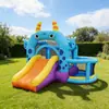 Castelo Inflável Infantil Pequeno Trampolim Doméstico Tobogã Monstro Trampolim Interno e Externo Castelo Travesso Brinquedos de Exterior