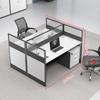 Escritorio simple y moderno para 2/4/6/8 personas, trabajo con pantalla, escritorio de oficina para cuatro personas y combinación de silla