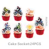 Amazon Nueva Fiesta de Cumpleaños Temática de Motocicleta Todoterreno Vajilla Desechable Mantel Servilleta Plato de Papel Decoraciones