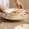 Plato Cerámico de Panda Alegre para Uso Doméstico Modelo Nuevo 2026 Redondo para Bistec Plato para Comida Occidental Plato Creativo Nuevo para el Hogar