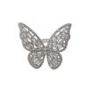 Anillo Abierto de Mariposa de Hada de Lujo de Gama Alta con Diseño Hueco Estilo Europeo y Americano Estilo Minimalista Ins Venta al por Mayor Directamente del Fabricante