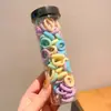 Coloridos pasadores de pelo de pulgar estilo coreano para niños y niñas, lindas diademas, dulces cordones para el pelo de niños, gomas elásticas de alta elasticidad, accesorios para el pelo