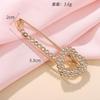 Broche Transfronteiriço de Luxo Leve com Embelezamentos de Diamante, Broche da Moda para Casal, Alfinete Acessório para Camisa e Lenço Anti-Exposição
