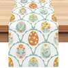 Toalha de Mesa com Estampa de Ovos de Páscoa Nova Transfronteiriça Amazon Atmosfera Festiva de Páscoa Toalha de Mesa Decorativa Tapete de Mesa para Sala de Estar Cozinha