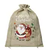 Bolsas de Arpillera con Cordón Navideñas, Bolsas de Arpillera con Cordón para Empaque de Regalos Navideños, Bolsas de Dulces para Niños, Bolsas de Regalo para Fiestas Navideñas