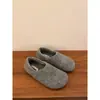 Primer Encuentro Ji Zapatos Birkenstock de Suela Gruesa de Felpa Zapatos Peludos Cálidos Zapatos de Algodón para Mujer 2026 Otoño/Invierno Nuevos Versátiles Birkenstock