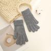 Guantes de invierno para hombre, tejidos con pantalla táctil, resistentes al frío y cálidos, de lana gruesa y sencilla, para pantalla táctil.