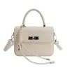 Bolso de Mano para Mujer, Bolso Tote Pequeño, Bolso Cuadrado Pequeño Exquisito y Versátil, Bolso de Alta Gama para el Trabajo, Bolso Cruzado, Estilo Coreano para Mujer