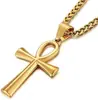 Novos Modelos Transfronteiriços, Suprimento Transfronteiriço, Joias Europeias e Americanas, Pingente Cruz Ankh, Colar Amuleto, Colares Personalizados para Homens e Mulheres
