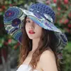 Chapéu de Sol Grande Estilo Coreano para Férias Proteção Solar para a Praia e Litoral Chapéu com Aba de Palha Chapéu de Sol de Palha para Viagem Venda por Atacado para Mulheres