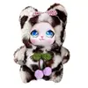 Muñeca Gatito Sonrojada de Ojos Azules Tierna Leche Regalo para Mejor Amiga Humana Muñeca de Vinilo de Ojos Grandes Juguete de Moda Adorno