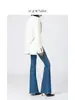 Jeans Básicos de Tiro Alto Elásticos en Cuatro Direcciones con Micro-Campana para Mujer, Ajustados Retro Nostálgicos, Levanta Glúteos, Adelgazantes, Nuevo Estilo Primavera 2026