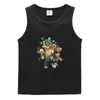 Chaleco de Verano para Niños de Minecraft Estilo Coreano Algodón Puro Camiseta Básica Casual Transpirable Dulce Chaleco sin Mangas para Niños Medianos