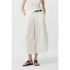 Calça Wide Leg Plissada Minimalista Comos Cms, Calça Casual Cropped Leve e Respirável, Novo Estilo de Verão 258701