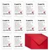 Transfronterizo Nuevo 1 Juego de Sobres para Tarjetas de Agradecimiento Serie de Aniversario de Pareja para Expresar Amor Tarjeta para Enamorados